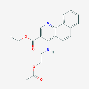 molecular formula C20H20N2O4 B7744594 ethyl 4-{[2-(acetyloxy)ethyl]amino}benzo[h]quinoline-3-carboxylate 
