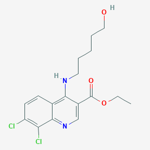 molecular formula C17H20Cl2N2O3 B7744629 Ethyl 7,8-dichloro-4-(5-hydroxypentylamino)quinoline-3-carboxylate 