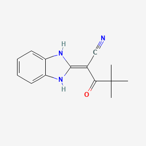 molecular formula C14H15N3O B7745146 2-(1,3-dihydrobenzimidazol-2-ylidene)-4,4-dimethyl-3-oxopentanenitrile 