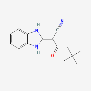 molecular formula C15H17N3O B7745153 2-(1,3-dihydrobenzimidazol-2-ylidene)-5,5-dimethyl-3-oxohexanenitrile 