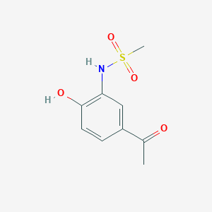 molecular formula C9H11NO4S B077452 N-(5-acetyl-2-hydroxyphenyl)methanesulfonamide CAS No. 14347-18-3