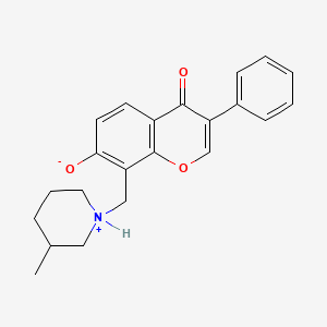 molecular formula C22H23NO3 B7745388 7-hydroxy-8-((3-methylpiperidin-1-yl)methyl)-3-phenyl-4H-chromen-4-one 