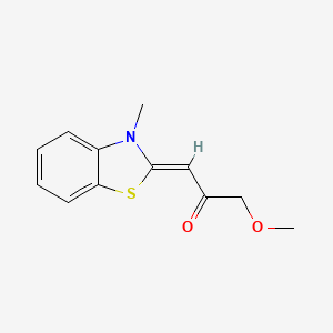 molecular formula C12H13NO2S B7745601 (Z)-1-methoxy-3-(3-methylbenzo[d]thiazol-2(3H)-ylidene)propan-2-one 