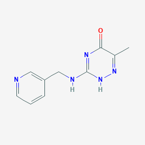 molecular formula C10H11N5O B7745857 6-methyl-3-(pyridin-3-ylmethylamino)-2H-1,2,4-triazin-5-one 