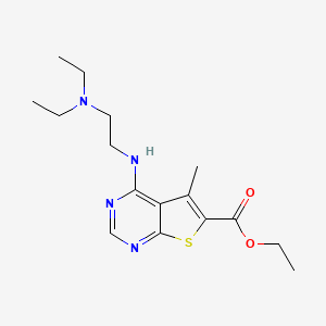 molecular formula C16H24N4O2S B7746144 Ethyl 4-[2-(diethylamino)ethylamino]-5-methylthieno[2,3-d]pyrimidine-6-carboxylate 