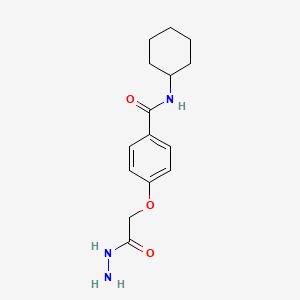 molecular formula C15H21N3O3 B7746372 N-cyclohexyl-4-(2-hydrazinyl-2-oxoethoxy)benzamide 
