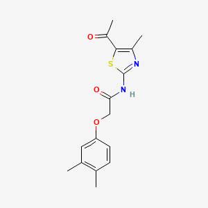 molecular formula C16H18N2O3S B7746416 N-(5-acetyl-4-methyl-1,3-thiazol-2-yl)-2-(3,4-dimethylphenoxy)acetamide 