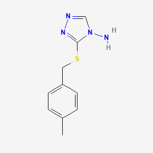 molecular formula C10H12N4S B7746629 3-{[(4-methylphenyl)methyl]sulfanyl}-4H-1,2,4-triazol-4-amine 