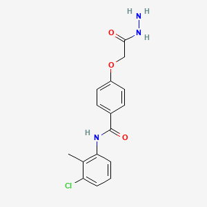 molecular formula C16H16ClN3O3 B7746786 N-(3-chloro-2-methylphenyl)-4-(2-hydrazinyl-2-oxoethoxy)benzamide 