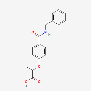 molecular formula C17H17NO4 B7746792 2-[4-(Benzylcarbamoyl)phenoxy]propanoic acid 