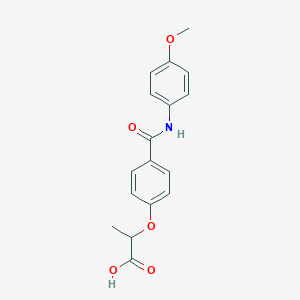 molecular formula C17H17NO5 B7746797 2-[4-[(4-methoxyphenyl)carbamoyl]phenoxy]propanoic Acid 