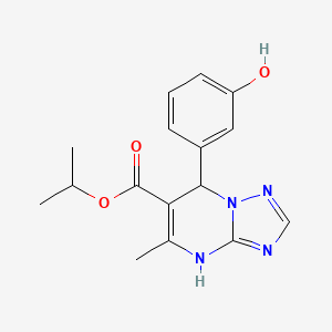 molecular formula C16H18N4O3 B7746897 PROPAN-2-YL 7-(3-HYDROXYPHENYL)-5-METHYL-4H,7H-[1,2,4]TRIAZOLO[1,5-A]PYRIMIDINE-6-CARBOXYLATE 