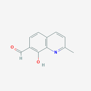 molecular formula C11H9NO2 B077475 8-Hydroxy-2-methylquinoline-7-carbaldehyde CAS No. 13796-76-4