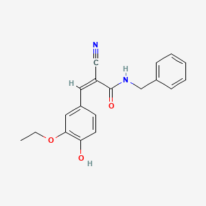 molecular formula C19H18N2O3 B7748145 N-Benzyl-2-cyano-3-(3-ethoxy-4-hydroxyphenyl)-2-propenamide, AldrichCPR 