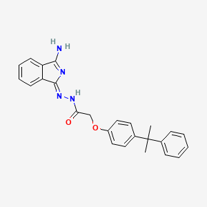 molecular formula C25H24N4O2 B7749234 N-[(Z)-(3-aminoisoindol-1-ylidene)amino]-2-[4-(2-phenylpropan-2-yl)phenoxy]acetamide 