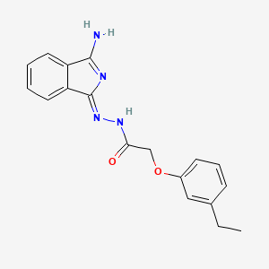 molecular formula C18H18N4O2 B7749242 N-[(Z)-(3-aminoisoindol-1-ylidene)amino]-2-(3-ethylphenoxy)acetamide 