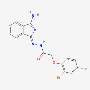 molecular formula C16H12Br2N4O2 B7749247 N-[(Z)-(3-aminoisoindol-1-ylidene)amino]-2-(2,4-dibromophenoxy)acetamide 