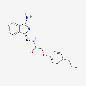 molecular formula C19H20N4O2 B7749259 N-[(Z)-(3-aminoisoindol-1-ylidene)amino]-2-(4-propylphenoxy)acetamide 