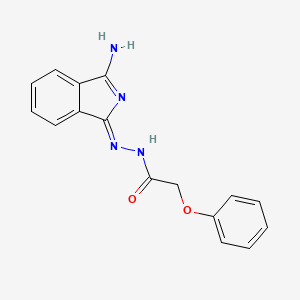molecular formula C16H14N4O2 B7749262 N-[(Z)-(3-aminoisoindol-1-ylidene)amino]-2-phenoxyacetamide 