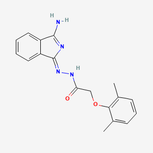 molecular formula C18H18N4O2 B7749269 N-[(Z)-(3-aminoisoindol-1-ylidene)amino]-2-(2,6-dimethylphenoxy)acetamide 