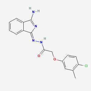 molecular formula C17H15ClN4O2 B7749273 N-[(Z)-(3-aminoisoindol-1-ylidene)amino]-2-(4-chloro-3-methylphenoxy)acetamide 