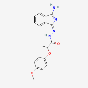 molecular formula C18H18N4O3 B7749277 N-[(E)-(3-aminoisoindol-1-ylidene)amino]-2-(4-methoxyphenoxy)propanamide 