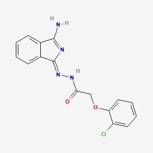 molecular formula C16H13ClN4O2 B7749290 N-[(Z)-(3-aminoisoindol-1-ylidene)amino]-2-(2-chlorophenoxy)acetamide 