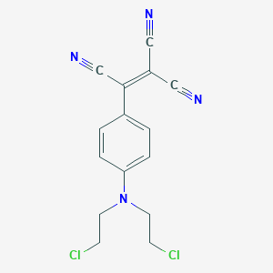 molecular formula C15H12Cl2N4 B077495 2-[4-[Bis(2-chloroethyl)amino]phenyl]ethene-1,1,2-tricarbonitrile CAS No. 14185-99-0