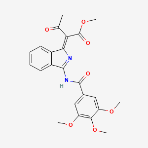 molecular formula C23H22N2O7 B7750191 methyl (2Z)-3-oxo-2-[3-[(3,4,5-trimethoxybenzoyl)amino]isoindol-1-ylidene]butanoate 