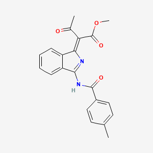 molecular formula C21H18N2O4 B7750200 methyl (2Z)-2-[3-[(4-methylbenzoyl)amino]isoindol-1-ylidene]-3-oxobutanoate 