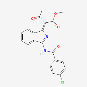 molecular formula C20H15ClN2O4 B7750204 methyl (2Z)-2-[3-[(4-chlorobenzoyl)amino]isoindol-1-ylidene]-3-oxobutanoate 