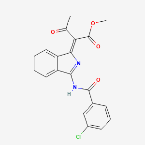 molecular formula C20H15ClN2O4 B7750210 methyl (2Z)-2-[3-[(3-chlorobenzoyl)amino]isoindol-1-ylidene]-3-oxobutanoate 