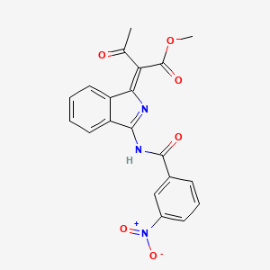 molecular formula C20H15N3O6 B7750214 methyl (2Z)-2-[3-[(3-nitrobenzoyl)amino]isoindol-1-ylidene]-3-oxobutanoate 
