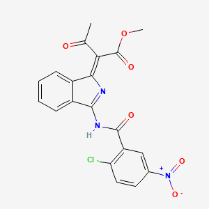 molecular formula C20H14ClN3O6 B7750221 methyl (2Z)-2-[3-[(2-chloro-5-nitrobenzoyl)amino]isoindol-1-ylidene]-3-oxobutanoate 