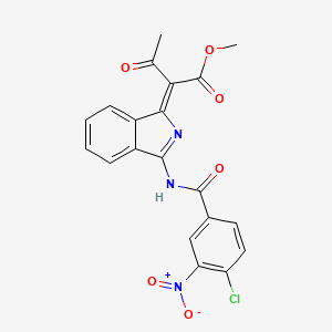 molecular formula C20H14ClN3O6 B7750223 methyl (2Z)-2-[3-[(4-chloro-3-nitrobenzoyl)amino]isoindol-1-ylidene]-3-oxobutanoate 