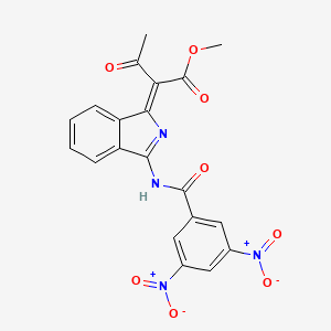 molecular formula C20H14N4O8 B7750228 methyl (2Z)-2-[3-[(3,5-dinitrobenzoyl)amino]isoindol-1-ylidene]-3-oxobutanoate 