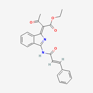 molecular formula C23H20N2O4 B7750238 ethyl (2Z)-3-oxo-2-[3-[[(E)-3-phenylprop-2-enoyl]amino]isoindol-1-ylidene]butanoate 