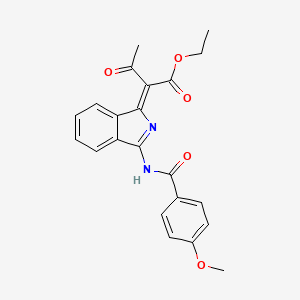 molecular formula C22H20N2O5 B7750242 ethyl (2Z)-2-[3-[(4-methoxybenzoyl)amino]isoindol-1-ylidene]-3-oxobutanoate 