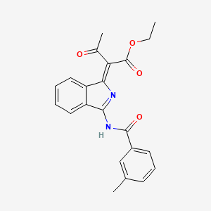molecular formula C22H20N2O4 B7750247 ethyl (2Z)-2-[3-[(3-methylbenzoyl)amino]isoindol-1-ylidene]-3-oxobutanoate 