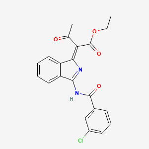 molecular formula C21H17ClN2O4 B7750266 ethyl (2Z)-2-[3-[(3-chlorobenzoyl)amino]isoindol-1-ylidene]-3-oxobutanoate 