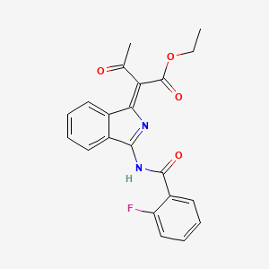 molecular formula C21H17FN2O4 B7750271 ethyl (2Z)-2-[3-[(2-fluorobenzoyl)amino]isoindol-1-ylidene]-3-oxobutanoate 
