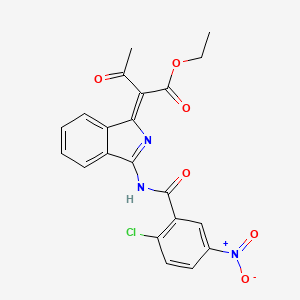 molecular formula C21H16ClN3O6 B7750282 ethyl (2Z)-2-[3-[(2-chloro-5-nitrobenzoyl)amino]isoindol-1-ylidene]-3-oxobutanoate 