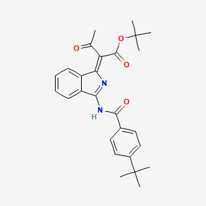 molecular formula C27H30N2O4 B7750314 tert-butyl (2Z)-2-[3-[(4-tert-butylbenzoyl)amino]isoindol-1-ylidene]-3-oxobutanoate 