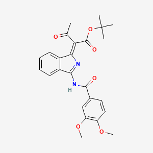 molecular formula C25H26N2O6 B7750322 tert-butyl (2Z)-2-[3-[(3,4-dimethoxybenzoyl)amino]isoindol-1-ylidene]-3-oxobutanoate 