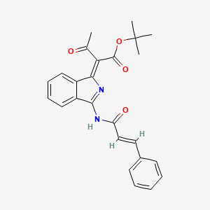 molecular formula C25H24N2O4 B7750324 tert-butyl (2Z)-3-oxo-2-[3-[[(E)-3-phenylprop-2-enoyl]amino]isoindol-1-ylidene]butanoate 