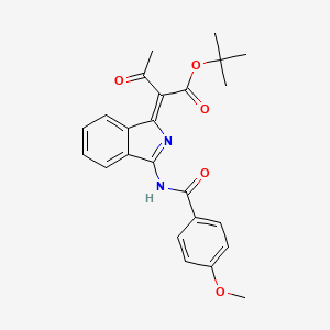 molecular formula C24H24N2O5 B7750331 tert-butyl (2Z)-2-[3-[(4-methoxybenzoyl)amino]isoindol-1-ylidene]-3-oxobutanoate 