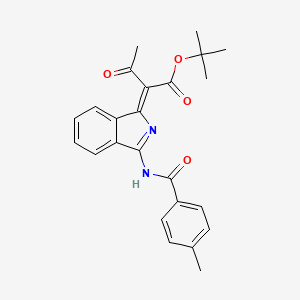 molecular formula C24H24N2O4 B7750342 tert-butyl (2Z)-2-[3-[(4-methylbenzoyl)amino]isoindol-1-ylidene]-3-oxobutanoate 