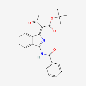 molecular formula C23H22N2O4 B7750345 tert-butyl (2Z)-2-(3-benzamidoisoindol-1-ylidene)-3-oxobutanoate 