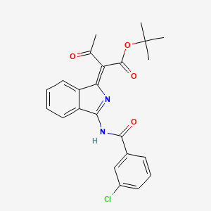 molecular formula C23H21ClN2O4 B7750347 tert-butyl (2Z)-2-[3-[(3-chlorobenzoyl)amino]isoindol-1-ylidene]-3-oxobutanoate 