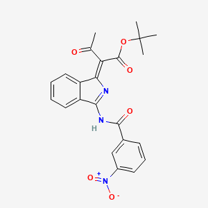 molecular formula C23H21N3O6 B7750366 tert-butyl (2Z)-2-[3-[(3-nitrobenzoyl)amino]isoindol-1-ylidene]-3-oxobutanoate 